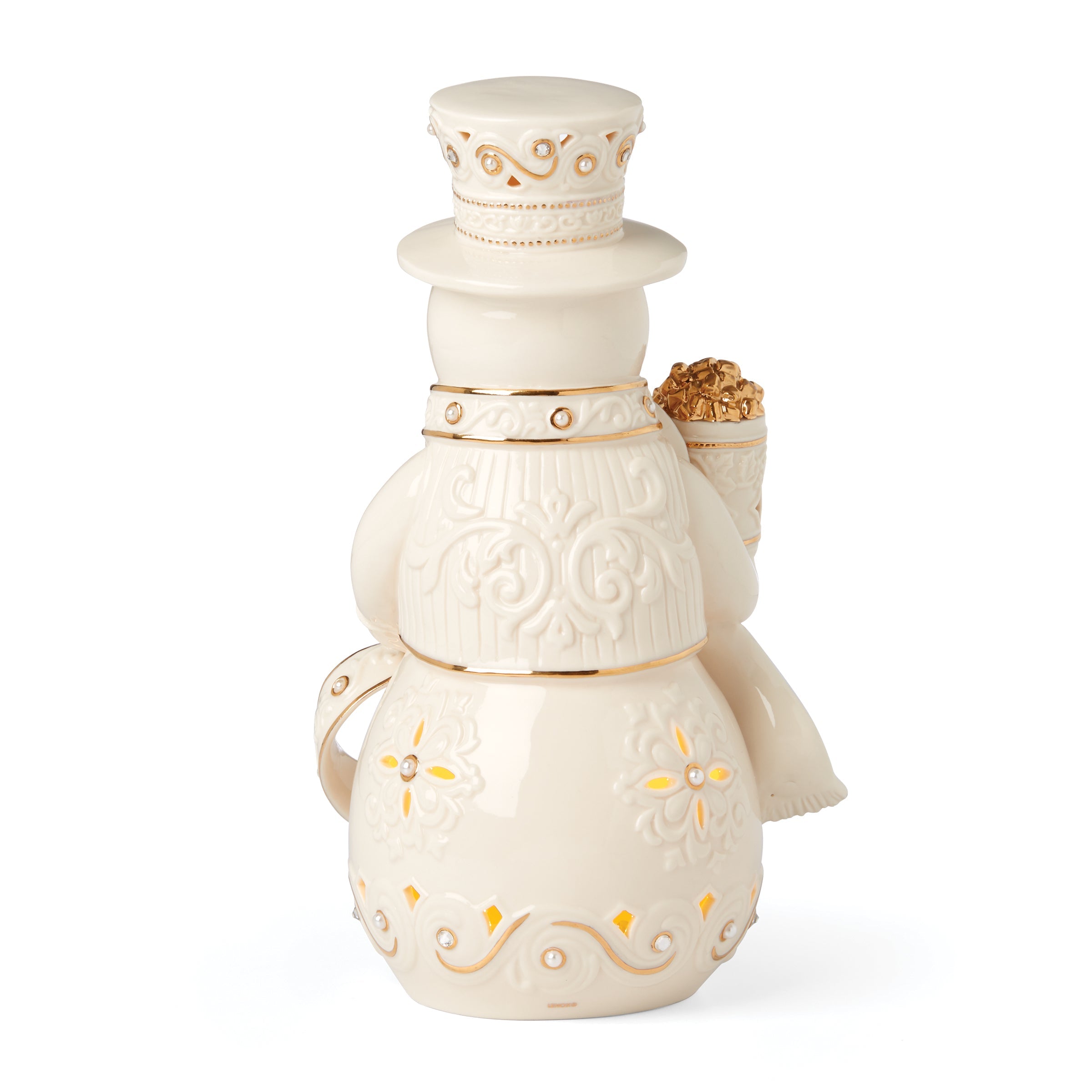 Florentine & Pearl Lit Snowman Figurine